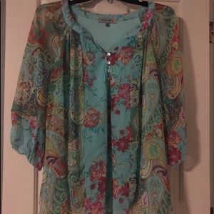 Float peasant styled top